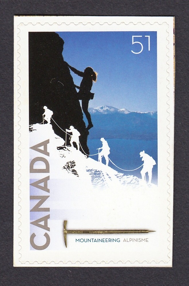 MOUNTAINEERING CENTENARY = single square cut from booklet Canada 2006 #2162 MNH