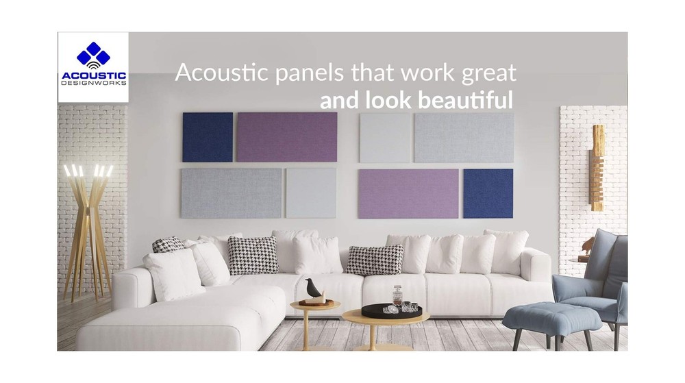 ADW Acoustic Panel Rectangle – 48” X 24” X 2” Stream (FR