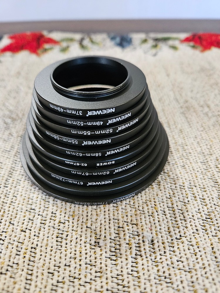 Neewer 9 Piece Metal Camera Lens Filter Adapter Step UP