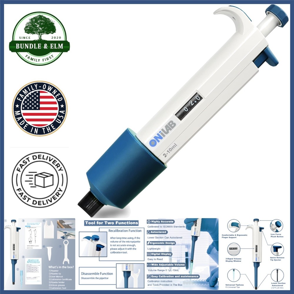 Micro Pipette with Large Display for Easy Volume Identification and Calibration