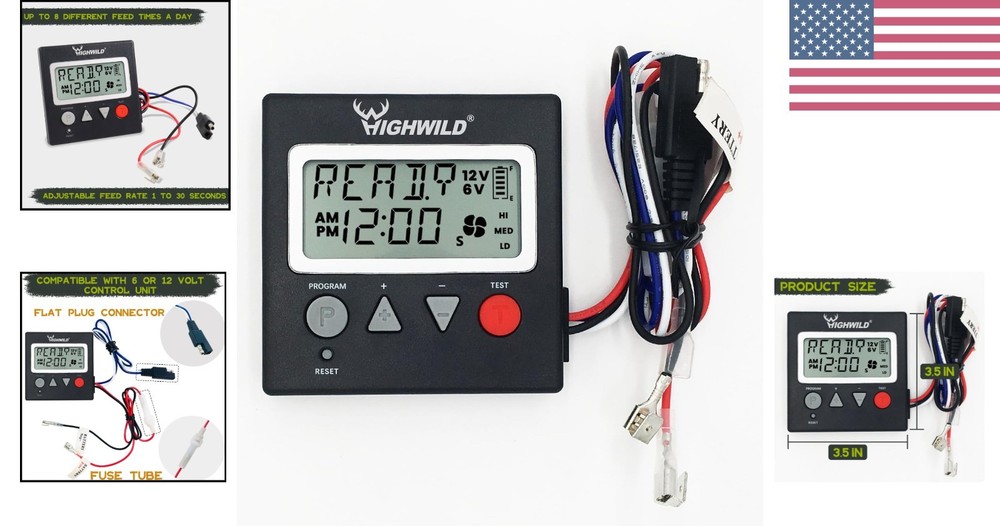 6V/12V Universal Game Feeder Digital Timer - Efficient Deer Feeding Control