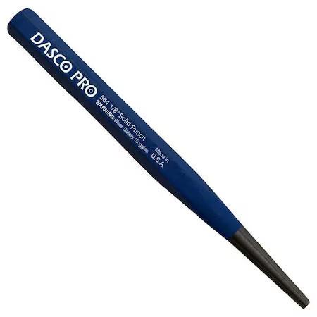 Dasco Pro 564 Solid Punch, 1/8 Tip X 5" L