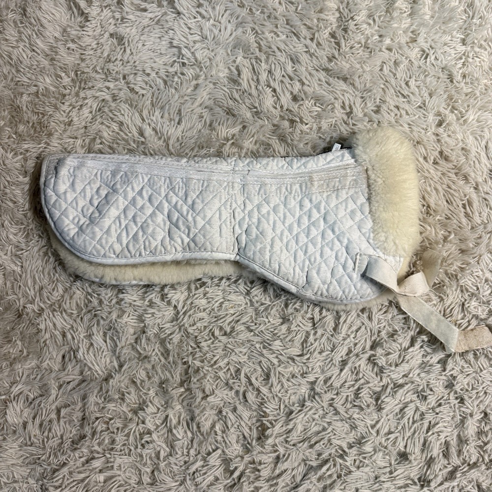 White ThinLine Horseback Riding English Half Pad