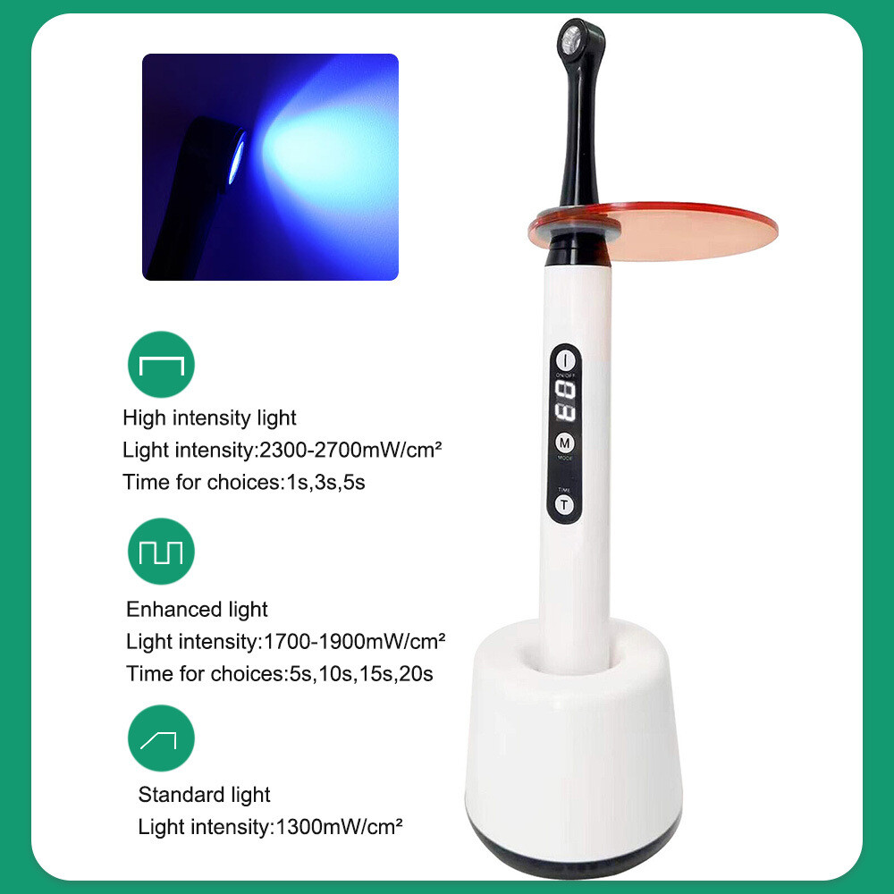 Dental Wireless Cordless LED Curing Light Lamp 2500mw/cm2 1 Second Cure Tool CE