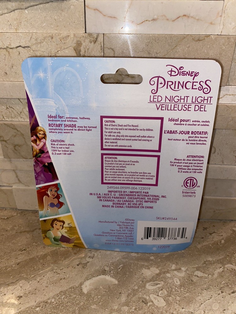 DISNEY PRINCESS LED NIGHT LIGHT