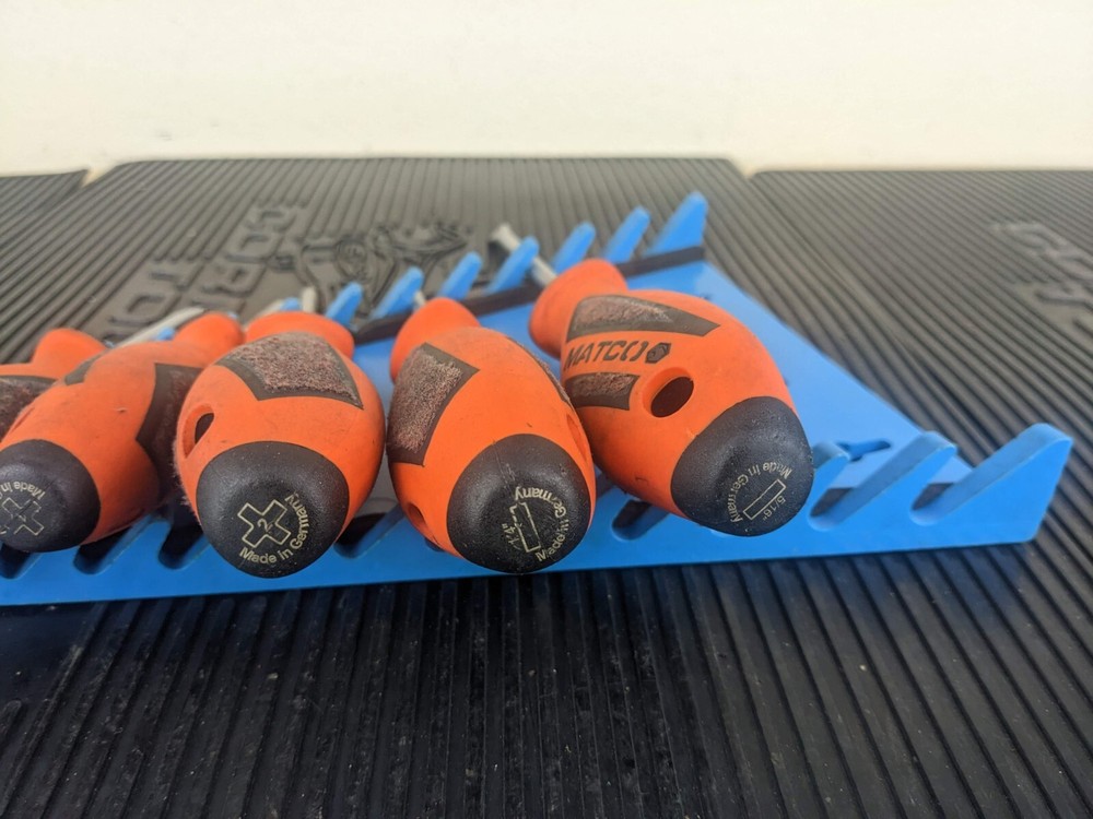 #ay954 Matco Tools 5 Pc Premium Orange Screwdriver Set