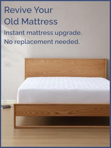 Quilted Fitted Mattress Pad Protector Size - Elastic Fitted Mattress King White
