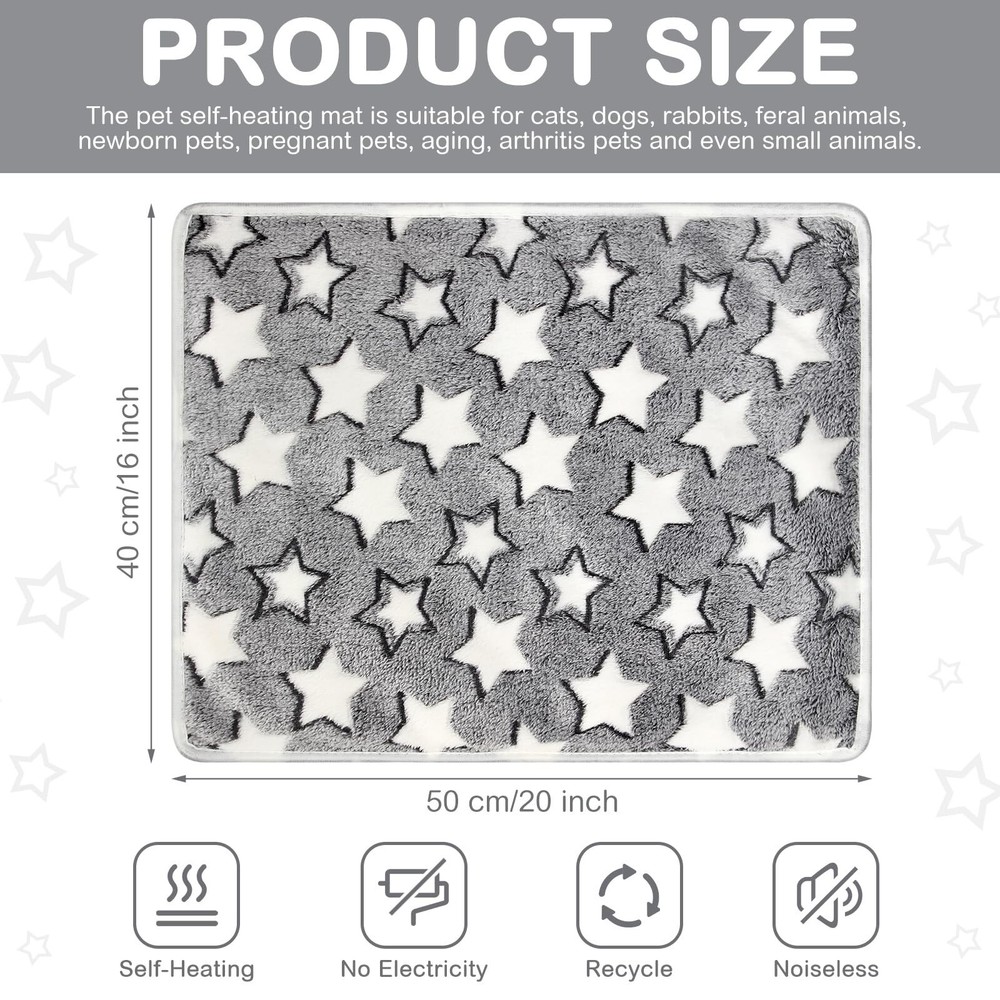 2 Pack Self Warming Cat Bed Pet Self Heating Pad Cat Warming Bed Mat 16 x 20 ...