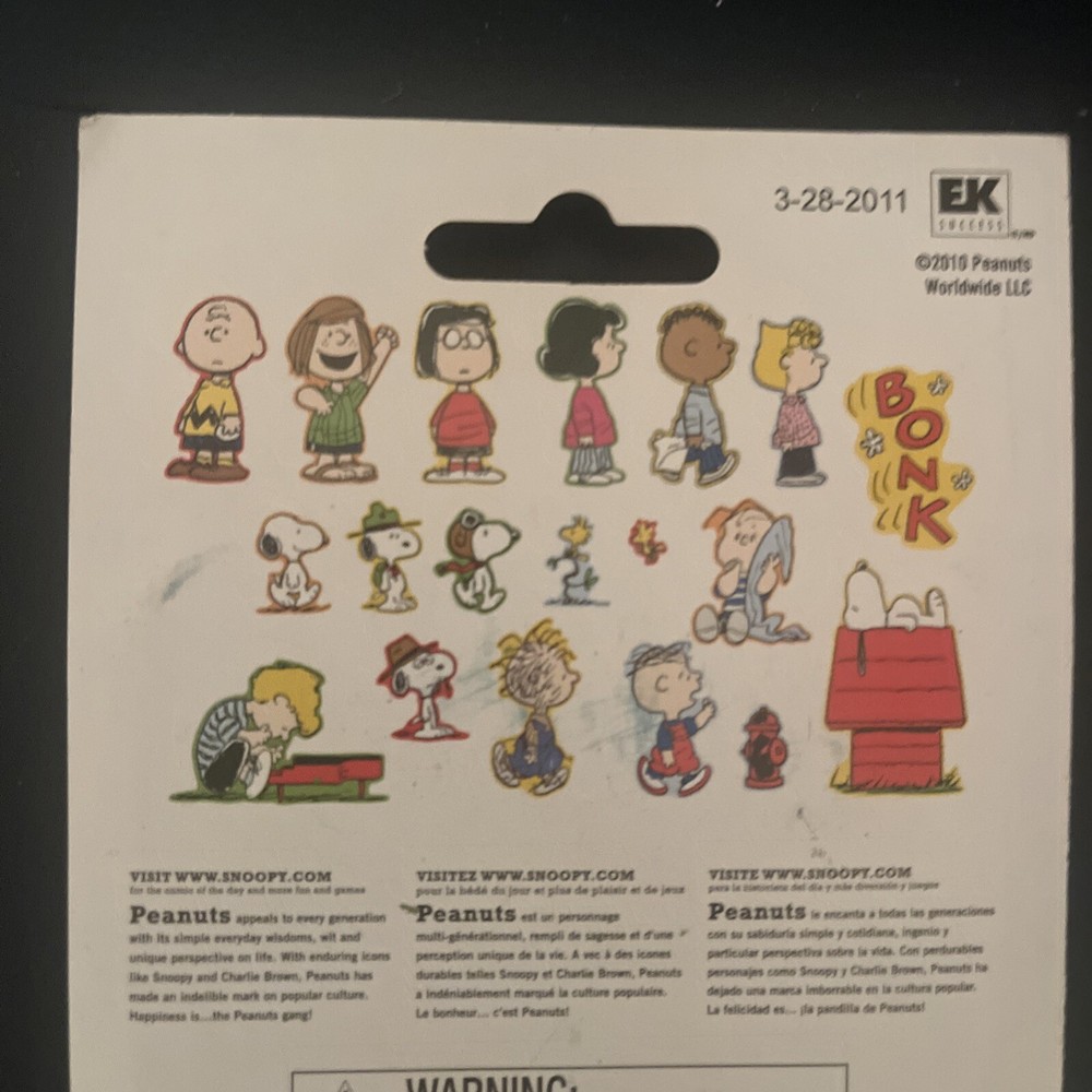 Ek Success Peanuts Chipboard Embellishments New