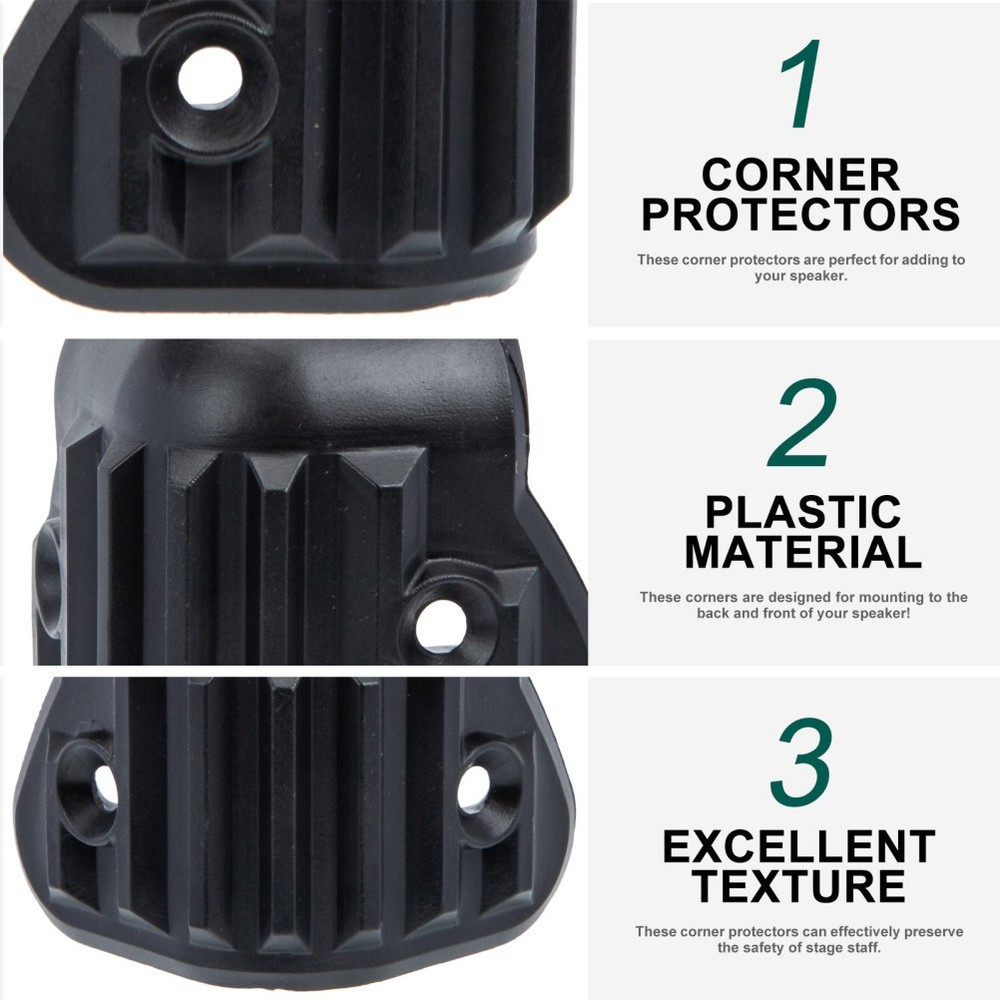 Speaker Corner Protectors 16Pcs Black for Collision Prevention