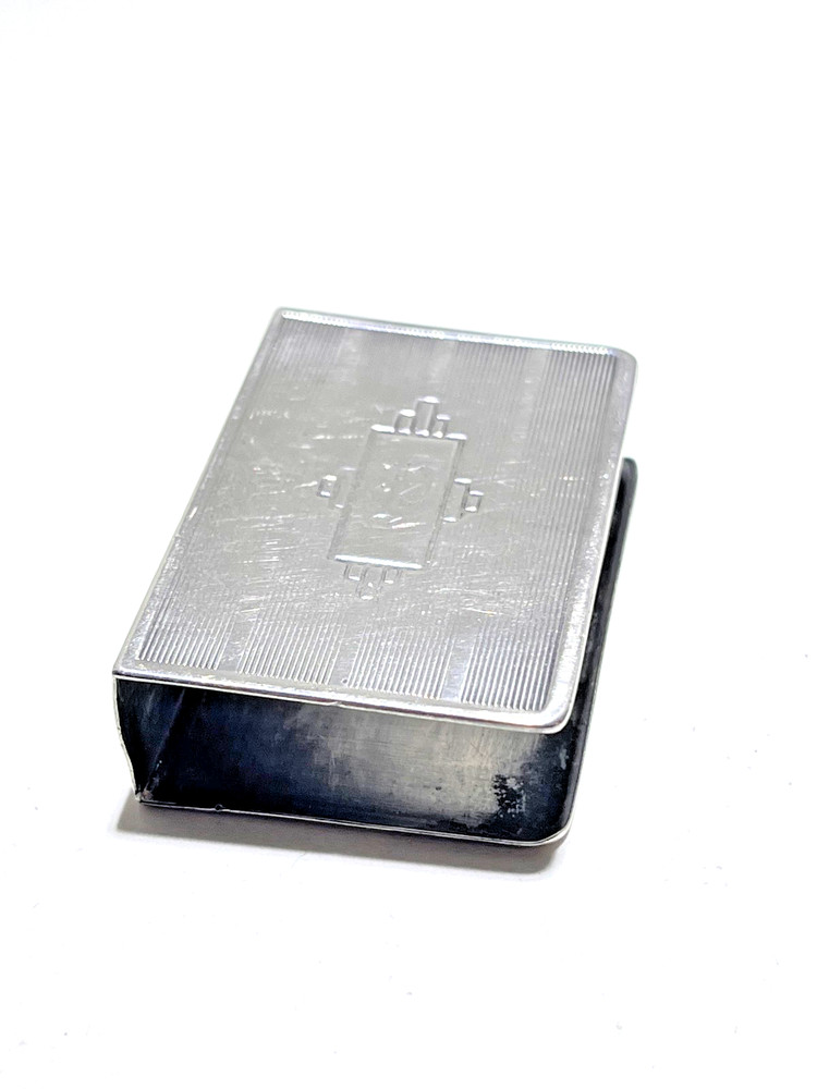 Webster Sterling Silver Match Box/Case 11.3 Gr. W/Monogram Art Deco Style