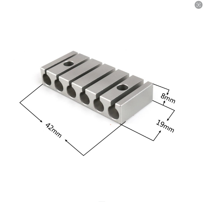 Electric guitar headless 42mm nut and bridge
