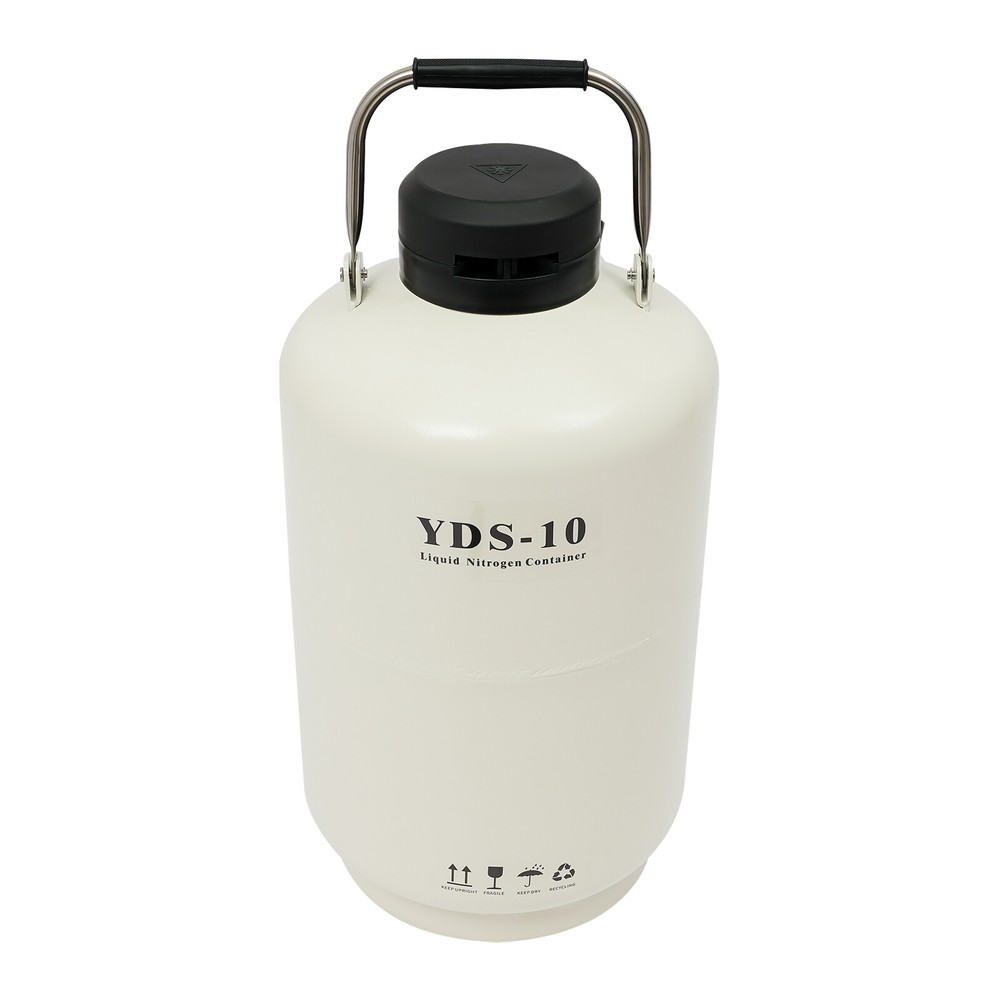 Liquid Nitrogen Tank Tabletop Nitrogen Cryogenic Container 10L/2.64 Gallons