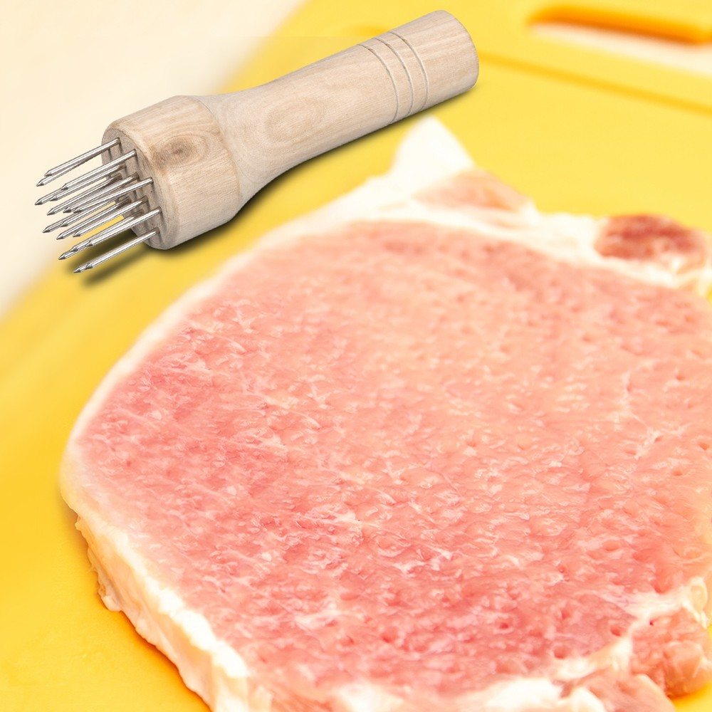 Stainless Steel Meat Tenderizer Meat Mallet Needle Nails Kitchen Tool White