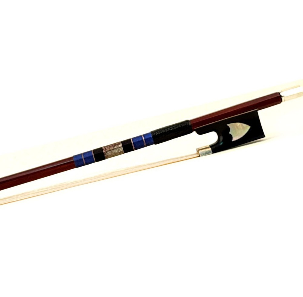 Master Antique Pernambuco Violin Bow 4/4 Ebony Shield Frog Silver Parts Fast 62g