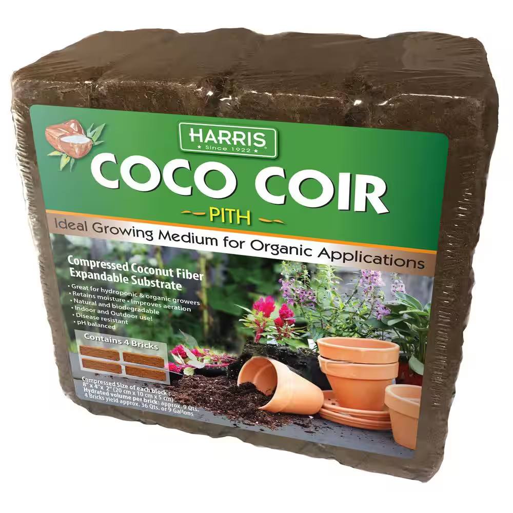 9 Gal. Expanding Coco Coir Pith (4-Brick Pack)