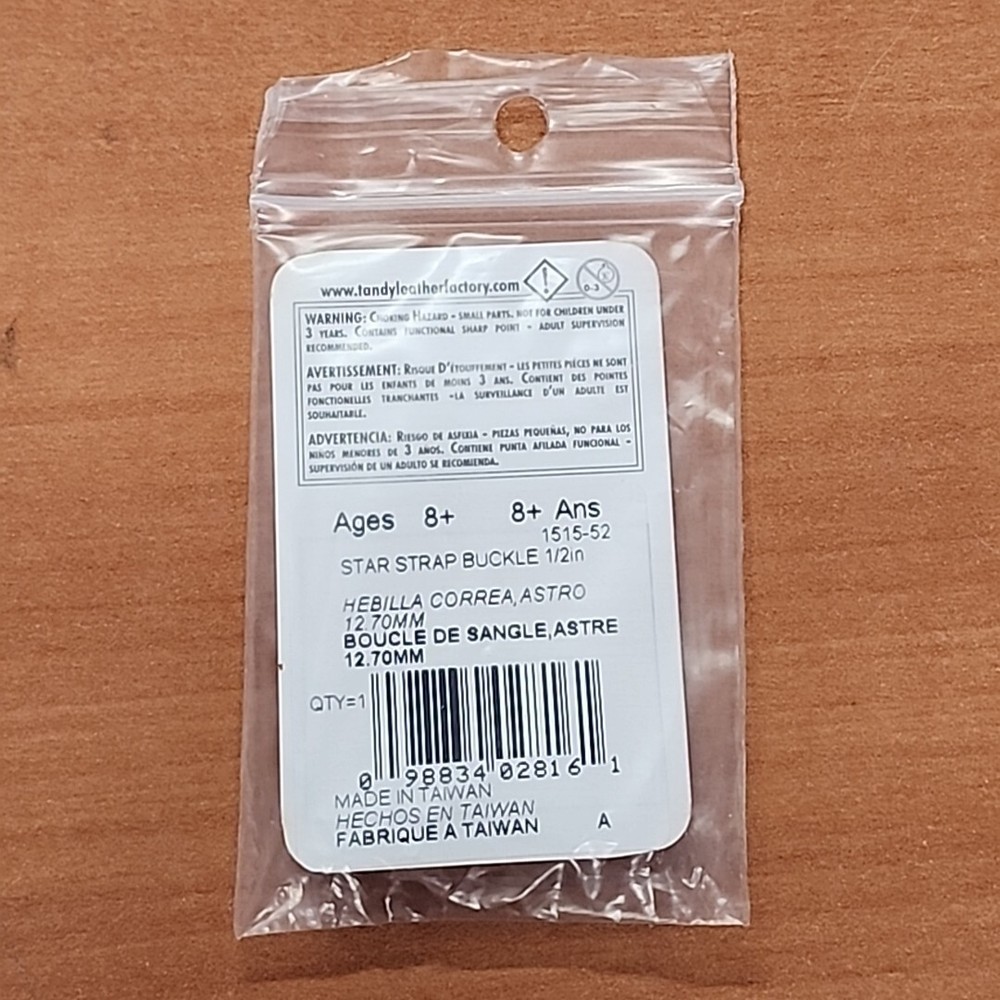 Tandy Leather Star Strap Buckle 1/2" 1515-52