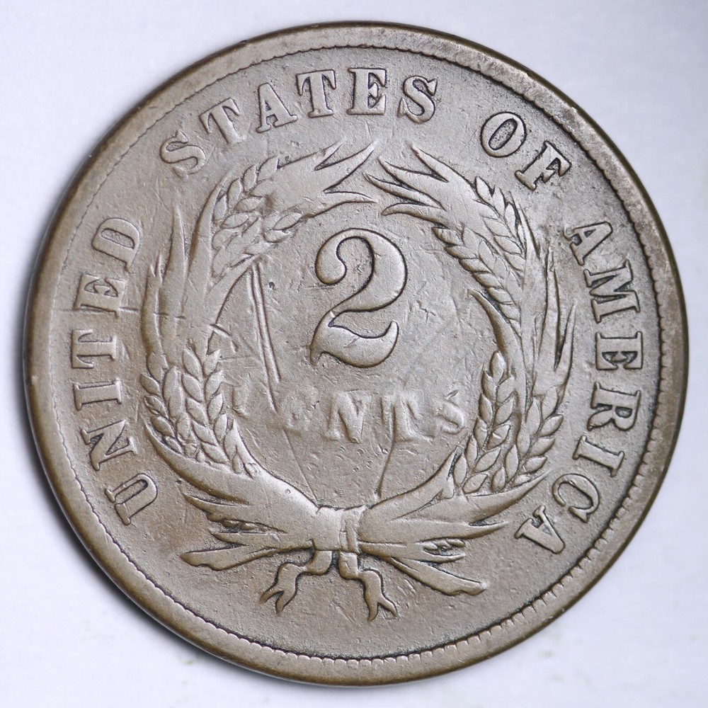 1867 Two Cent Piece Nice Rare Type Coin E161 XP