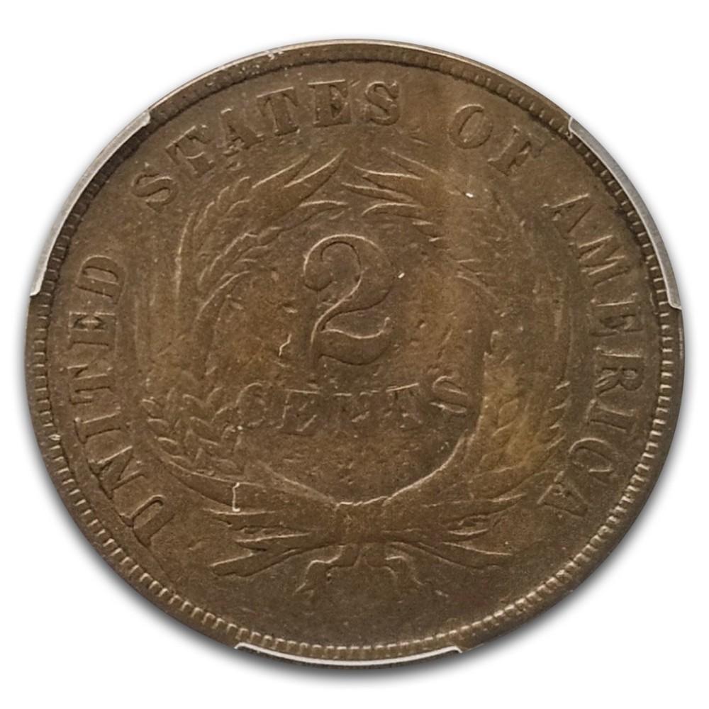 1872 Two Cent Piece Fine-12 PCGS