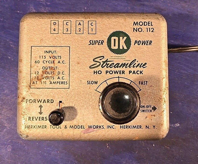 HO, Streamline HO POWER PACK, MODEL NO. 112, HERKIMER TOOL & MODEL WORKS, INC.