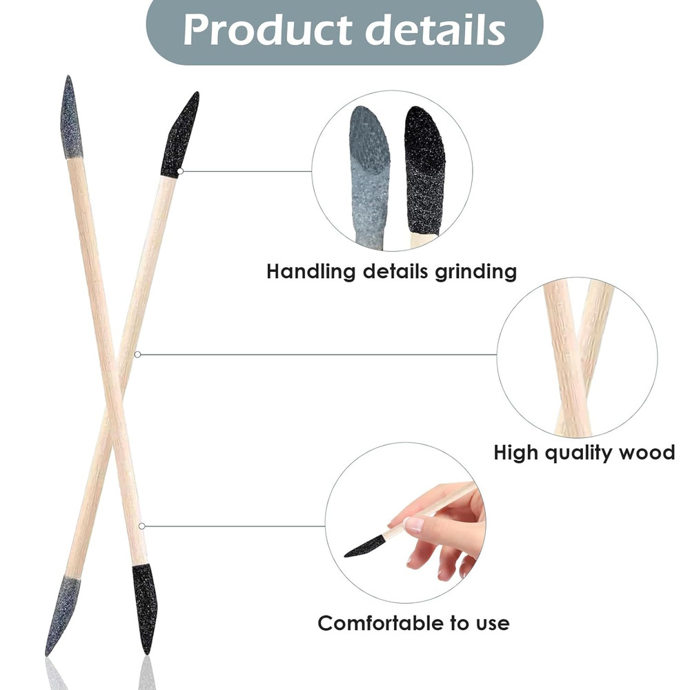 Sanding Sticks 50 Pcs, Double-Ended Sanding Tools for Wood & Plastic Models, 120