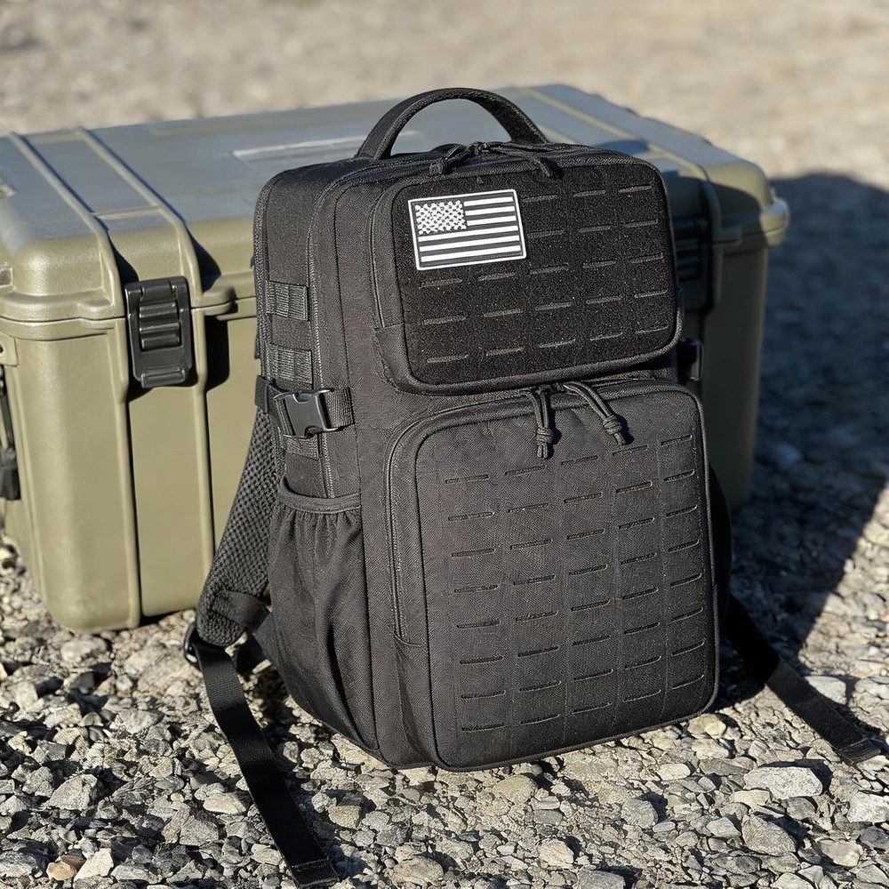 Military Tactical Backpack Waterproof MOLLE Assault Pack Daypack Black