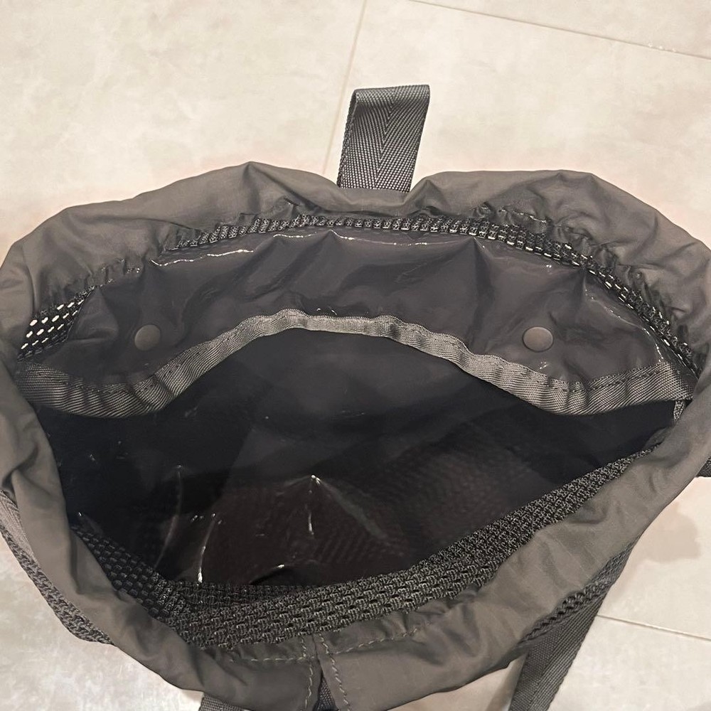 Good Condition Porter Screen Drawstring Shoulder Bag Gray