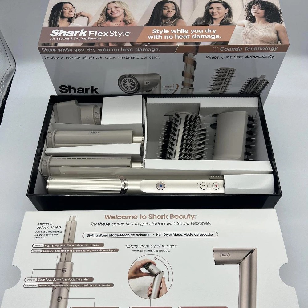 New Shark Flex Style 1300W Air Styling & Drying System - Stone (HD430)