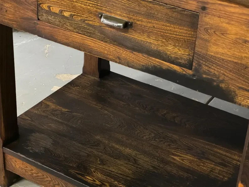 Antique Workbench, Hamilton Stone Top Printers Table