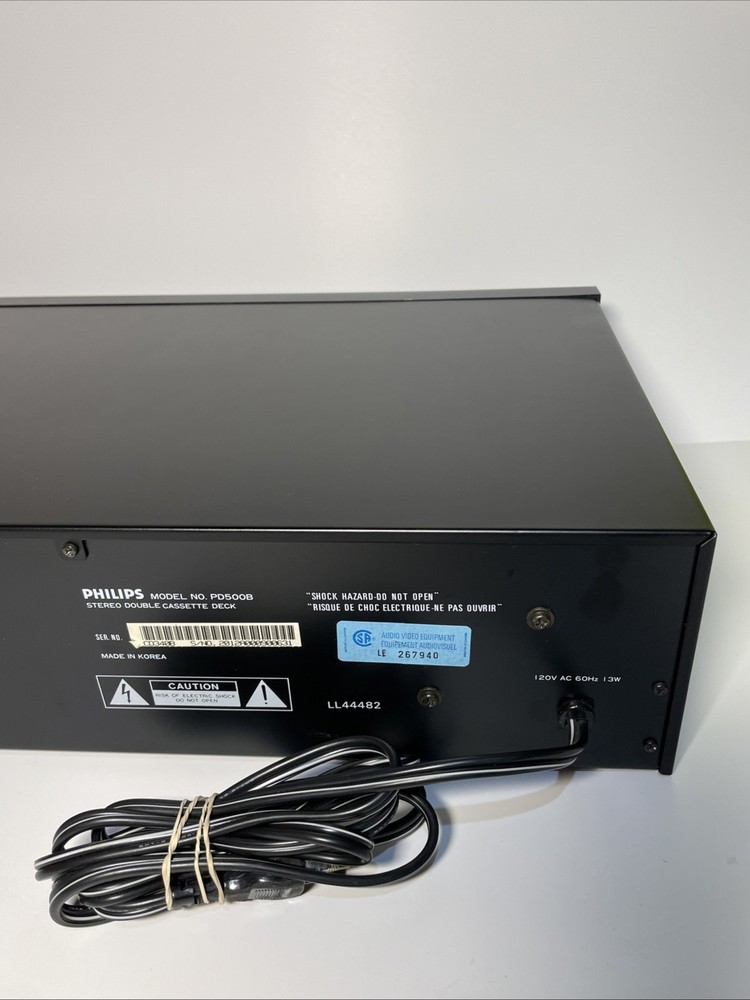 Philips PD 500B Double Cassette Deck Tested And Working Read