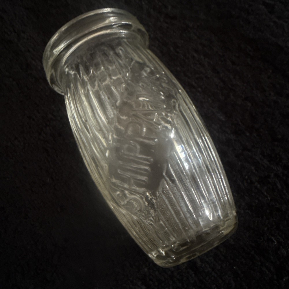 Rare Shippams Vintage Glass Paste Jar