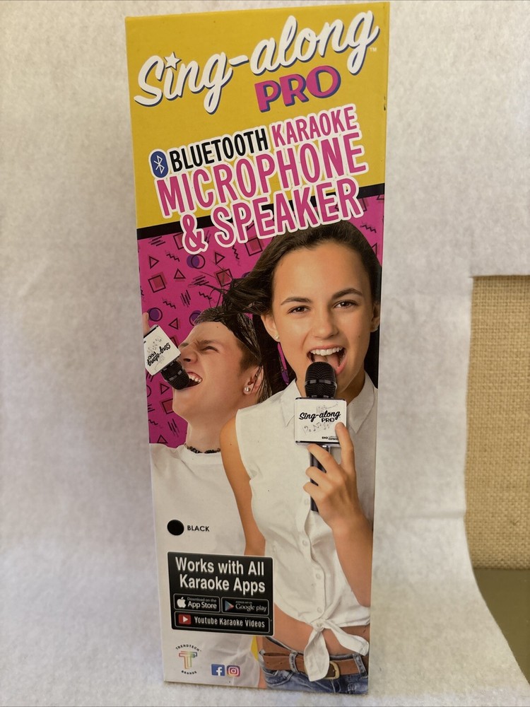 Sing-Along PRO Gold Karaoke Microphone & Bluetooth Speaker All-In-One / Untested