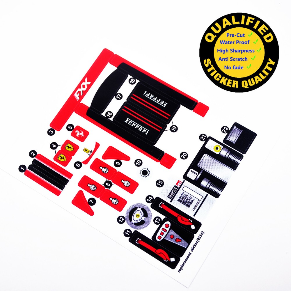 Replacement sticker for set 8156 Precut sticker