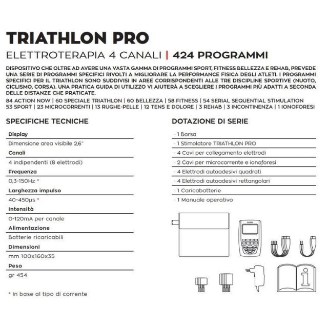 Triathlon Pro Electrostimulator TENS EMS Muscle Training Device