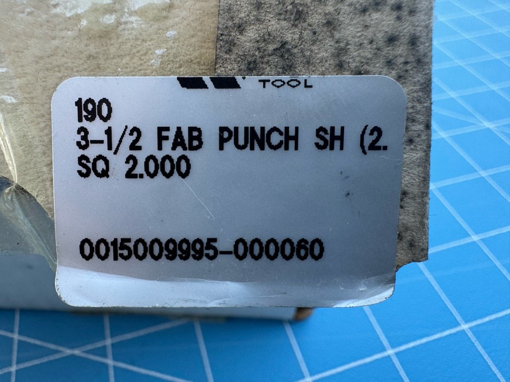 Wilson Tool Turret Press Tooling 2”square C Station