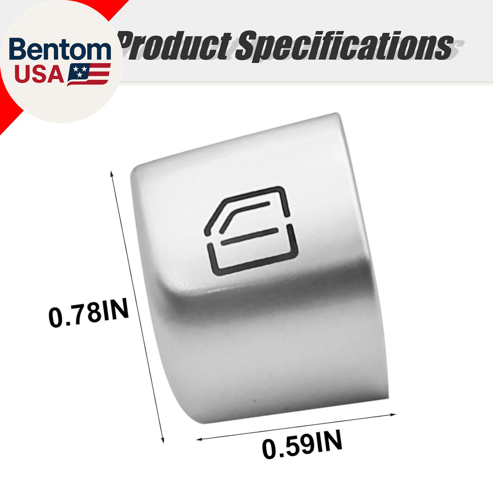 Replacement Front Left Window Switch Button Covers for Mercedes-Benz C, E, GLC C