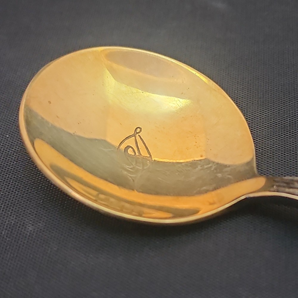 Vintage Handmade Solid Brass Spoon with beautiful carved handle
