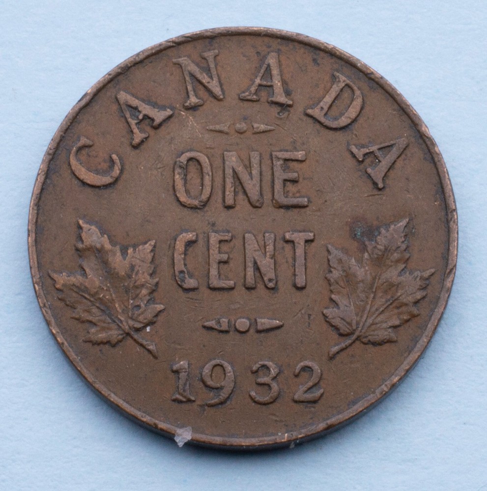 1932 Canada 1 Cent KM# 28