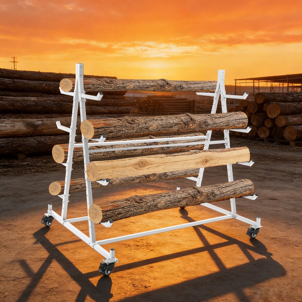 5 Tier Material Handling Conduit Pipe Rack Horizontal Storage Rack w/Wheels