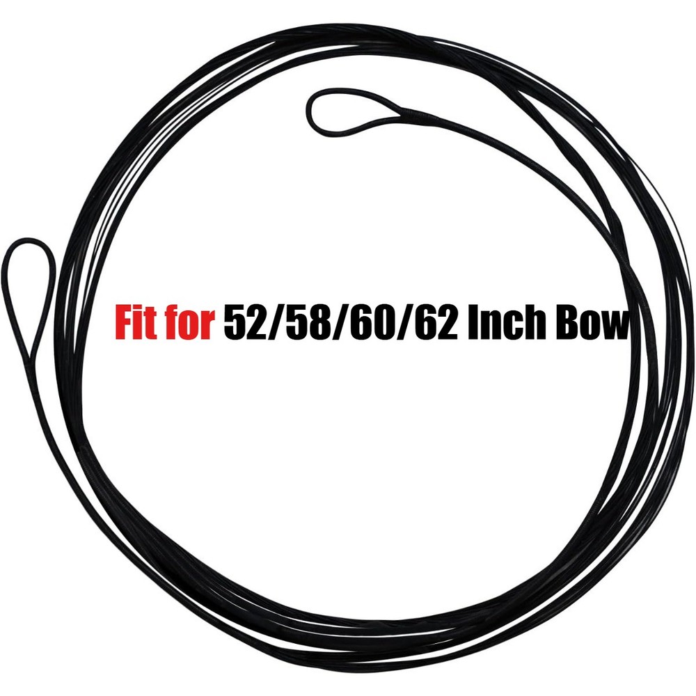 12 Strands Bow String Replacement for 40LB Recurve Bow AMO 52"-62" Bowstrings
