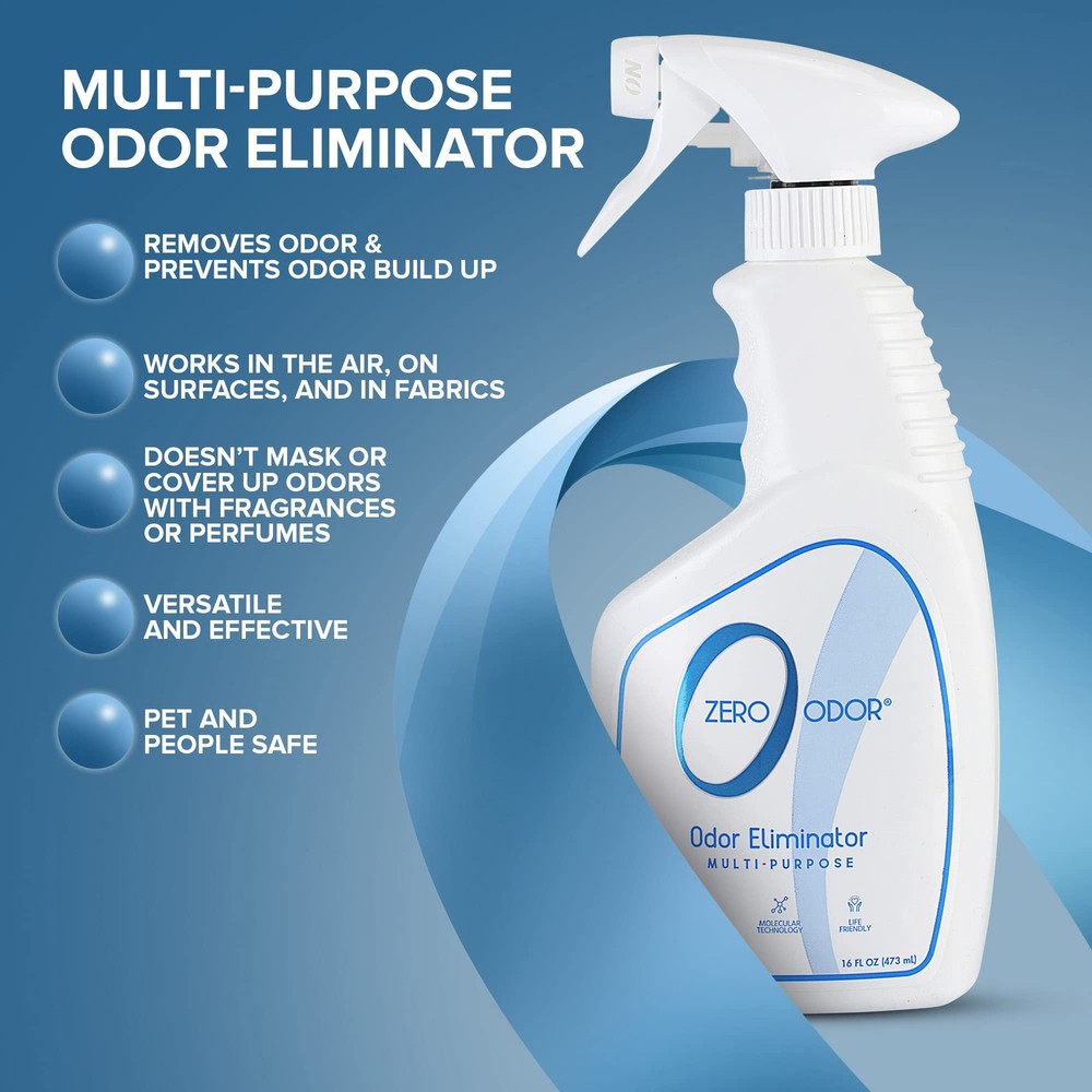Zero Odor – MultiPurpose Odor Eliminator Air & Surface Odor – Technology for...
