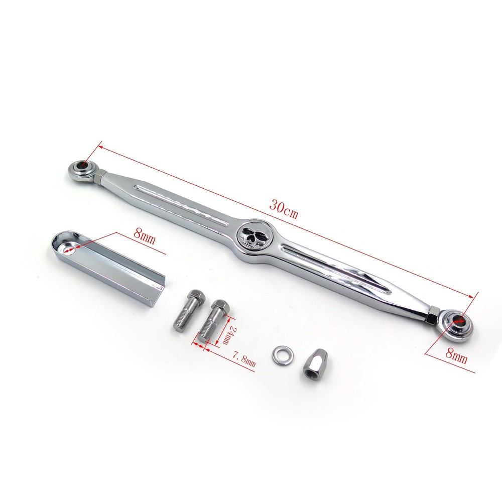 Chrome Skull Shift Linkage For Harley Davidson Softail Road King Electra Glide