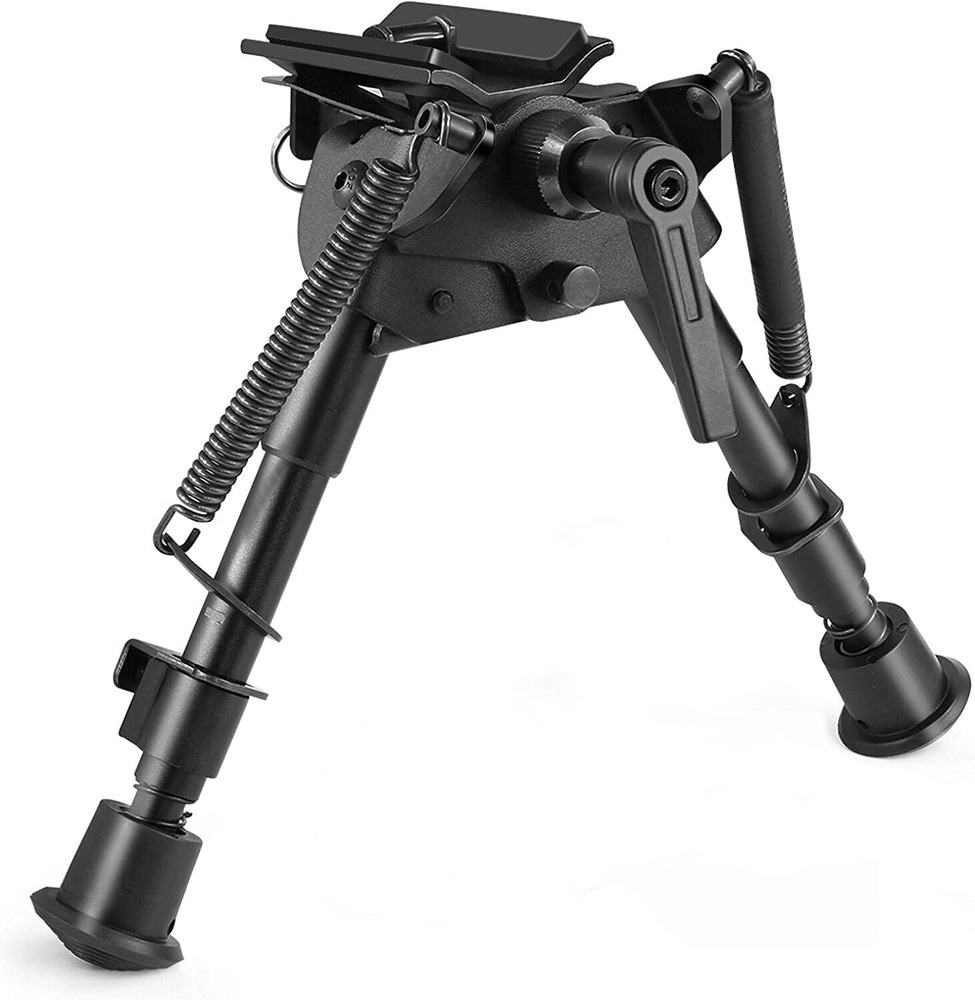 6" to 9" Adjustable Pivot / Rotating Spring Return Rifle Bipod Adjustable Legs