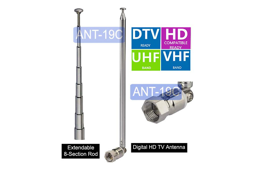 8-Section Extendable telescopic lightweight TV antenna