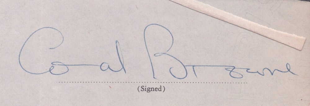 CORAL BROWNE - AUTOGRAPH RESUME SIGNED