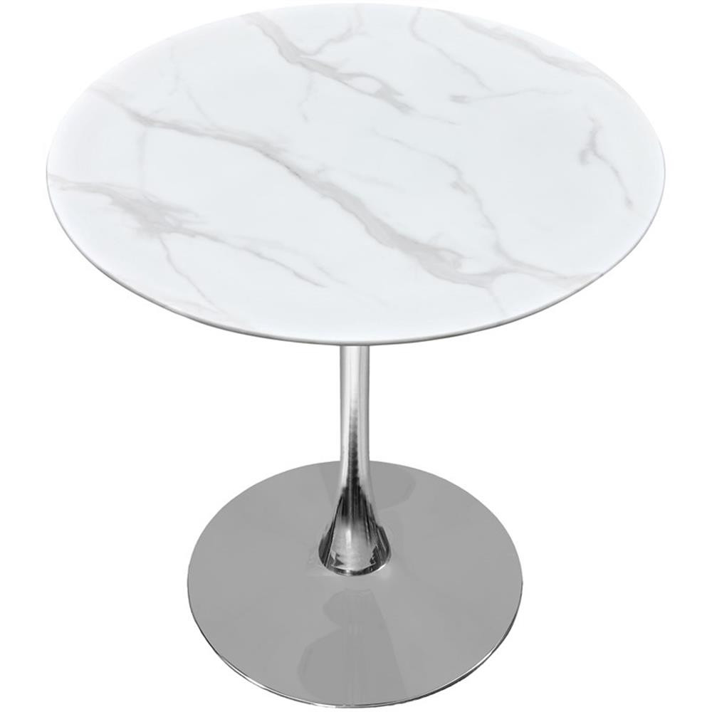 Pemberly Row Modern / Contemporary Chrome Counter Height Table