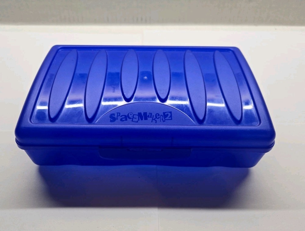 Spacemaker 2 Blue Striped Pencil Crayon Box