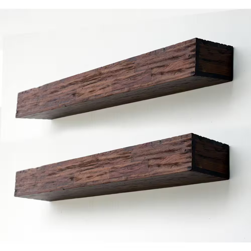 24 In. Distressed Floating Shelves (2-Piece)