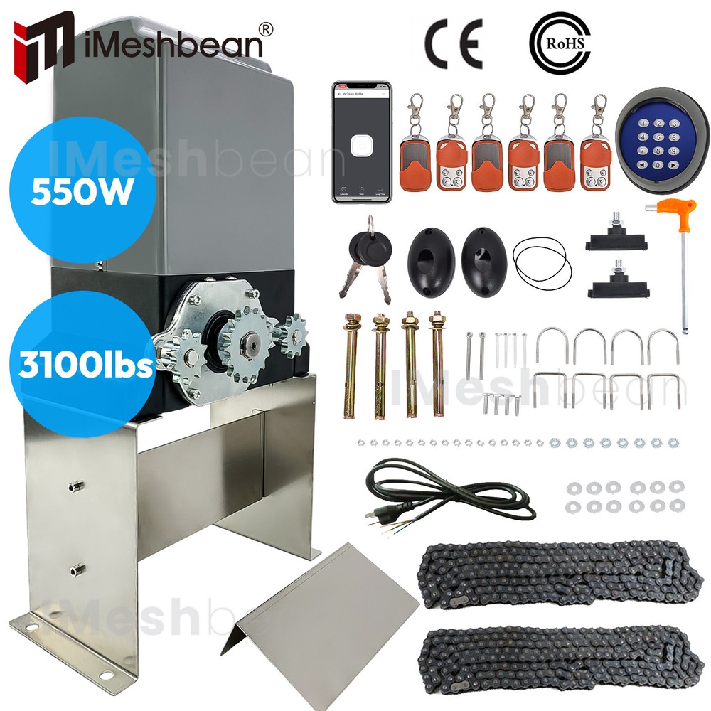 3100LBS/4400LBS Automatic Sliding Gate Opener Door Operator Remote Control  Kits
