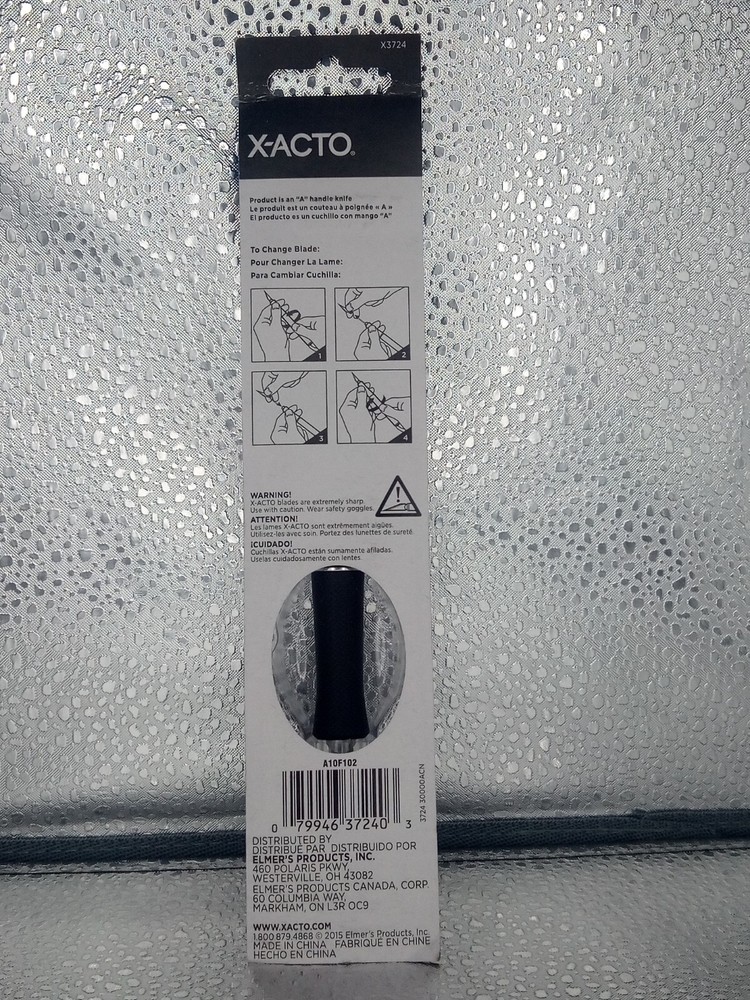 X-Acto X2000 x3724 Black A-Handle Anti-Roll Design